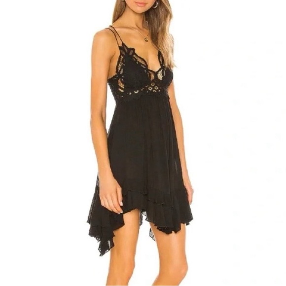 Free People Adela Black Slip Dress, NWT Size: Small - Picture 3 of 3